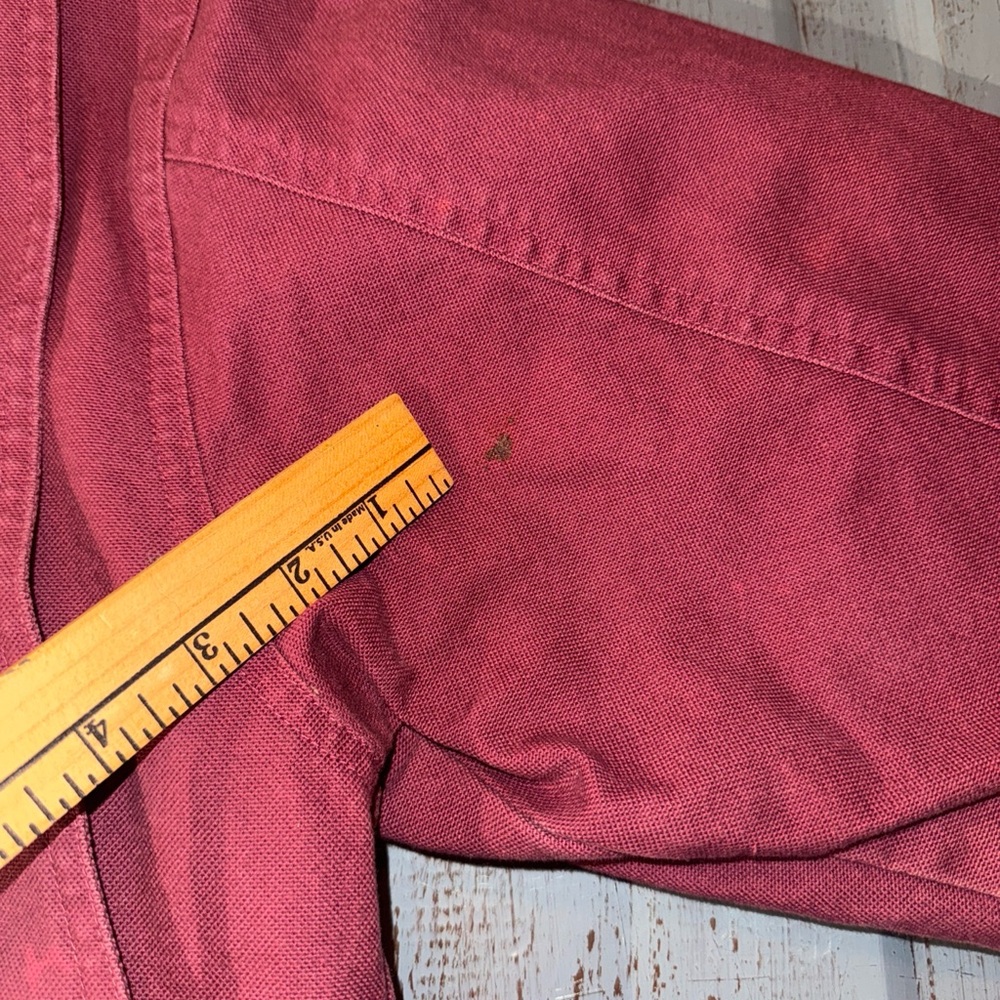Vtg L.L. Bean Chore Barn Jacket Canvas Coat Womens M Red Primaloft Plaid Lining - Picture 13 of 13